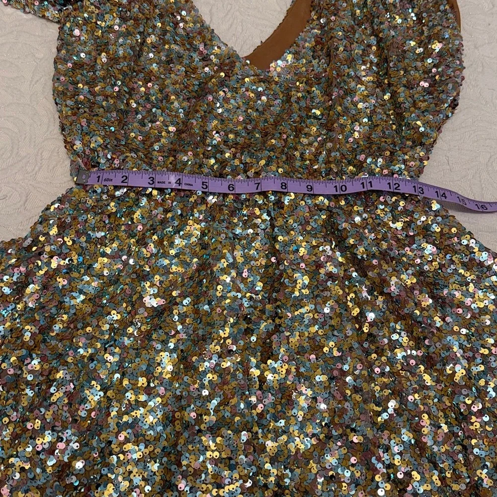 Relish sequin dress in golden M - Picture 13 of 16